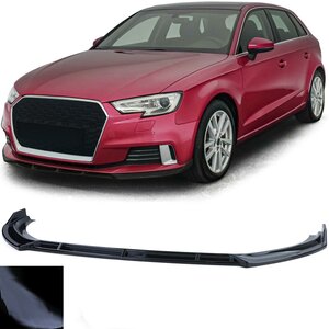 Spoiler Voorspoiler Splitter Lip Hoogglans Zwart Sportback Geschikt Voor Audi A3 8V Facelift 