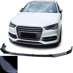Spoiler Voorspoiler Splitter Lip Hoogglans Zwart Sportback Limo Geschikt Voor Audi A3 8V S Line 