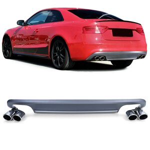 Achterbumper Diffuser Uitlaat L en R Performance S5 RS5 Look Geschikt Voor Audi A5 8T 
