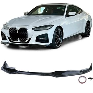 Passend Voor Bmw 4 Serie G22 G23 G26 M Pack Spoiler Voorspoiler Splitter Lip Hoogglans Zwart 