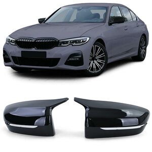 Bmw 4 Serie G22 G23 G26 Hoogglans Pianolak Zwart Wing Spiegel Spiegelkappen EVO M Look