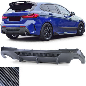 Passend Voor Bmw 1 serie F40 M Pakket vanaf 2019 Achterbumper Diffuser Carbon Look