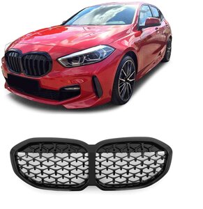 Passend Voor Bmw 1 Serie F40 F41 Diamond Grill Grille Nieren Black M Performance Style