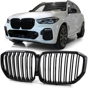 Bmw X5 G05 Sport Nieren / Grill Hoogglans Dubbele Spijl Hoogglans Zwart