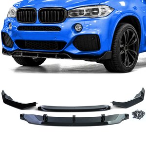 Passend Voor BMW X5 F15 M Pakket Splitter Spoiler Voorspoiler Hoogglans Zwart