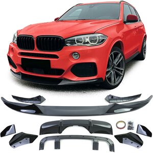 Passend Voor Bmw X5 F15 M Pakket Bodykit Spoiler Splitter Diffuser Hoogglans Zwart M Look
