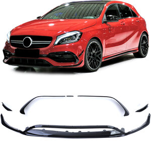Passend Voor Mercedes A Klasse W176 AMG PACK FACELIFT Spoiler Voorspoiler Splitter