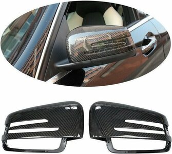 Passend Voor Mercedes A Klasse W176 AMG Look Carbon Look Spiegelkappen
