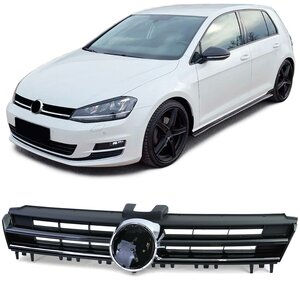 Sport Grill Hoogglans Zwart / Chrome  Geschikt Passend Voor Volkswagen Golf 7 