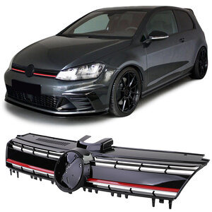 Sport Grill Met Rode Clubsport GTI Bies Geschikt Voor Volkswagen Golf 7 