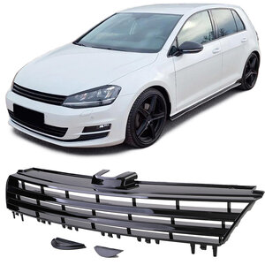 Volkswagen Golf 7 Embleem loos Sport Grill Hoogglans Zwart 