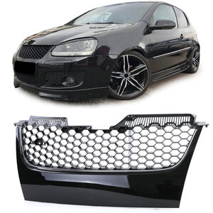 Volkswagen Golf 5 GTI Sport Honingraat Grill met Chrome Bies Embleem Loos