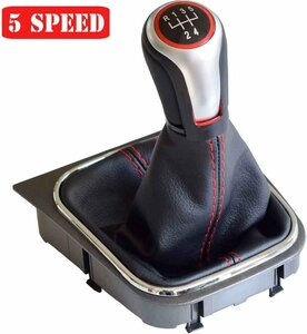 Lederen Sport Pook Schakel Pook 5 Speed Geschikt Voor Volkswagen Golf 6 