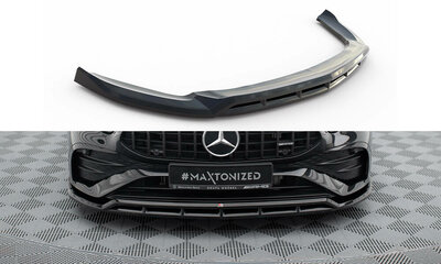 Maxton Design Mercedes A35 AMG W177 Facelift Voorspoiler Spoiler Splitter Versie 1