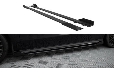 Maxton Design Mercedes A35 AMG W177 Facelift Sideskirt Diffuser Pro Street + Flaps