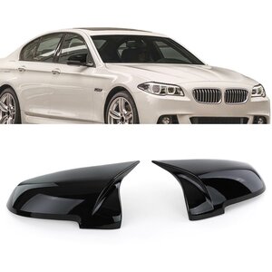 BMW 5 Serie F10 F11 GT F07 7 Serie F01 F02 LCI M5 Look Wing Spiegelkappen Hoogglans Zwart