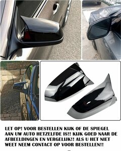 BMW 5 Serie F10 F11 Pre M5 Look Wing Spiegelkappen Hoogglans Zwart