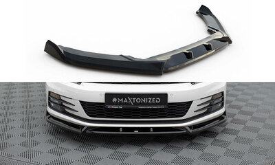 Maxton Design Voorspoiler Spoiler Splitter Versie 2 Geschikt Voor Volkswagen Scirocco Facelift 