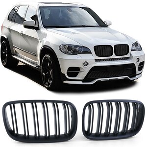 Bmw X6 E71 Grill Mat Zwart Dubbele Spijl Sport Nieren 