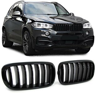 Passend Voor Bmw X6 F16 Grill Hoogglans Pianolak Zwart Enkele M Spijl