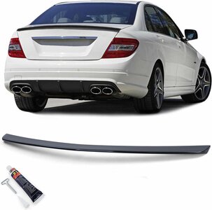 Passend Voor Mercedes C Klasse W204 Kofferklep Spoiler Achterklep AMG Look Glans Zwart