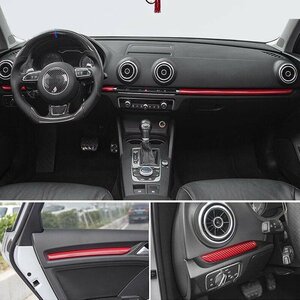 Dashboard Deurlijsten Interieurlijsten Lijsten Rood Carbon Style Geschikt Voor Audi A3 8V 
