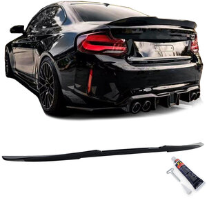 Bmw 2 Serie F22 Coupe Achterklep Ducktale Spoiler Glans Zwart