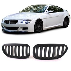 Passend Voor Bmw 6 Serie E63 E64 Grill Mat Zwart Enkel Spijl