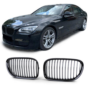 Passend Voor Bmw 7 Serie F01 F02 F03 F04 Grill Hoogglans Zwart Enkele Spijl
