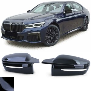 Passend Voor  Bmw 7 Serie G11 G12 Hoogglans Pianolak Zwart Wing Spiegel Spiegelkappen M Look