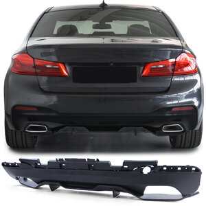 Bmw 5 serie G30 / G31 M Pakket Achterbumper Diffuser Mat Zwart