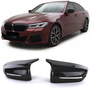 Passend Voor  Bmw 5 Serie G30 G31 Echt Carbon Fiber Wing Spiegel Spiegelkappen Evo M Look