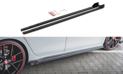 Maxton Design Volkswagen Golf 8 GTI / GTI VIII Sideskirt Diffuser Versie 2 + Flaps