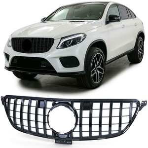 Passend Voor Mercedes GLE C292 Coupe Panamericana GT Look Grill Hoogglans Zwart Amg 
