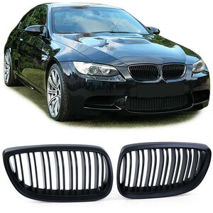 Passend Voor Bmw 3 serie E92 E93 Grill Mat Zwart Dubbele M Spijl 