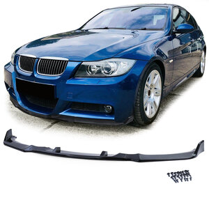 Passend Voor Bmw 3 Serie E90 E91 M Pack Spoiler Voorspoiler Splitter Lip Hoogglans Zwart 