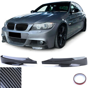 Passend Voor Bmw 3 Serie E90 E91 LCI M Pakket Bumper Splitters Hoeken Carbon Look