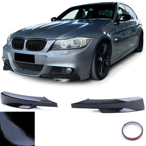 Passend Voor Bmw 3 Serie E90 E91 LCI M Pakket Bumper Splitters Hoeken Glans Zwart