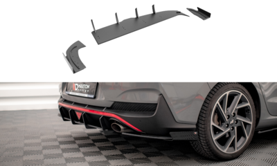 Maxton Design Hyundai I30 Fastback N Line MK3 Facelift Valance Spoiler Pro Street Versie 1 + Flaps