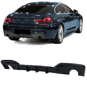 Passend Voor Bmw 6 serie F12 F13 F06 M Pakket Achterbumper Diffuser Glans Zwart 2 x Uitlaat uitsparing