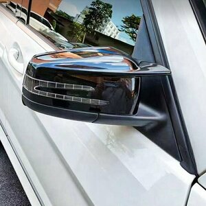 Passend Voor Mercedes CLA C117 AMG Look Wing Hoogglans Zwart Spiegelkappen