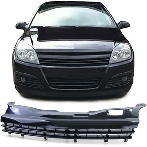 Opel Astra H Embleemloze Sport Grill Glans Zwart