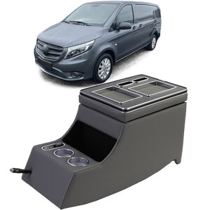 Mercedes Viano Vito W447 W639 Luxe USB Middenconsole Organizer Armsteun Middenarmsteun Grijs