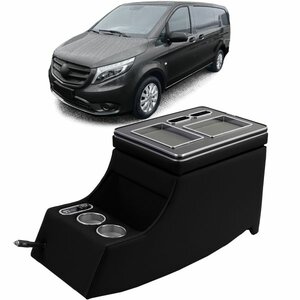 Mercedes Viano Vito W447 W639 Luxe USB Middenconsole Organizer Armsteun Middenarmsteun Zwart