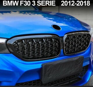 Passend Voor BMW 3 serie F30 F31 Grill Diamond Hoogglans Zwart