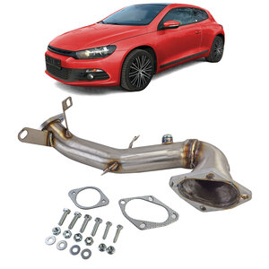 Racing Downpipe RVS Geschikt Voor Volkswagen Scirocco 1.4 TSI 