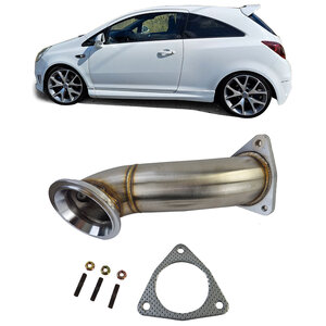 Opel Corsa D Astra H 1.6 Turbo GSI OPC Racing Downpipe RVS