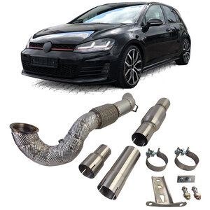 Racing Downpipe Met Sportkatalysator En Hittebescherming  Geschikt Voor Volkswagen Golf 7 GTI 