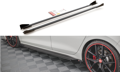 Maxton Design Volkswagen Golf 8 GTI / GTD / GTE / R Line Sideskirt Diffuser Pro Street + Flaps