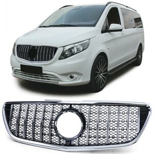Passend Voor Mercedes Vito W447 Grill Panamericana  AMG Design Chrome lijst 2014 t/m 2019